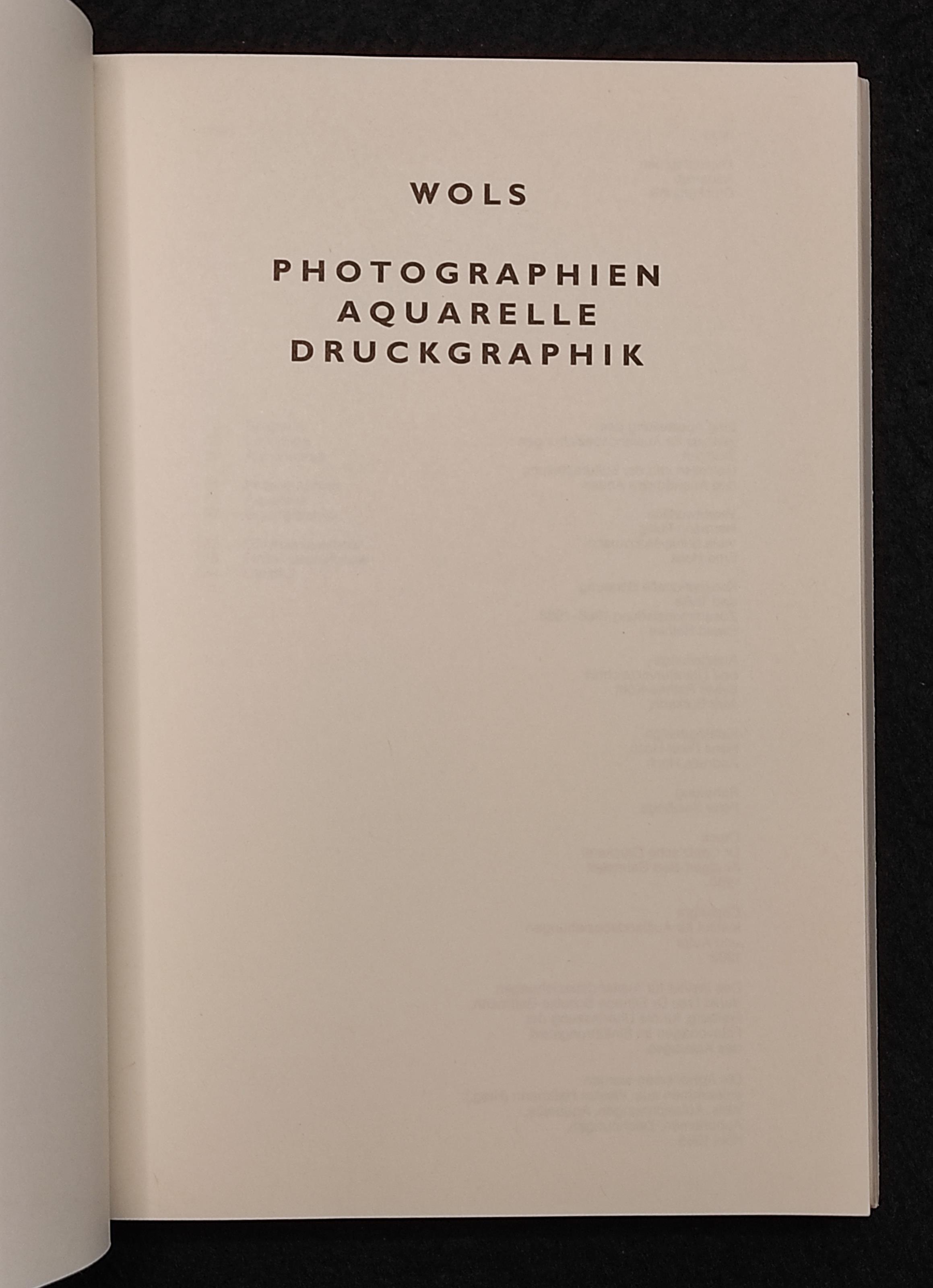 Wols - Photographien Aquarelle Druckgraphic - 1988