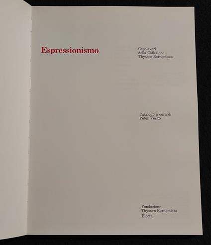 Espressionismo - Thyssen-Bornemisza - Electa - 1989 - Arte - copertina