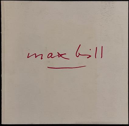 Max Bill - Totah-Seno Edition - 1991 - copertina