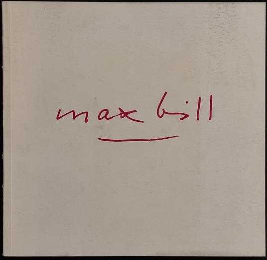 Max Bill - Totah-Seno Edition - 1991 - copertina