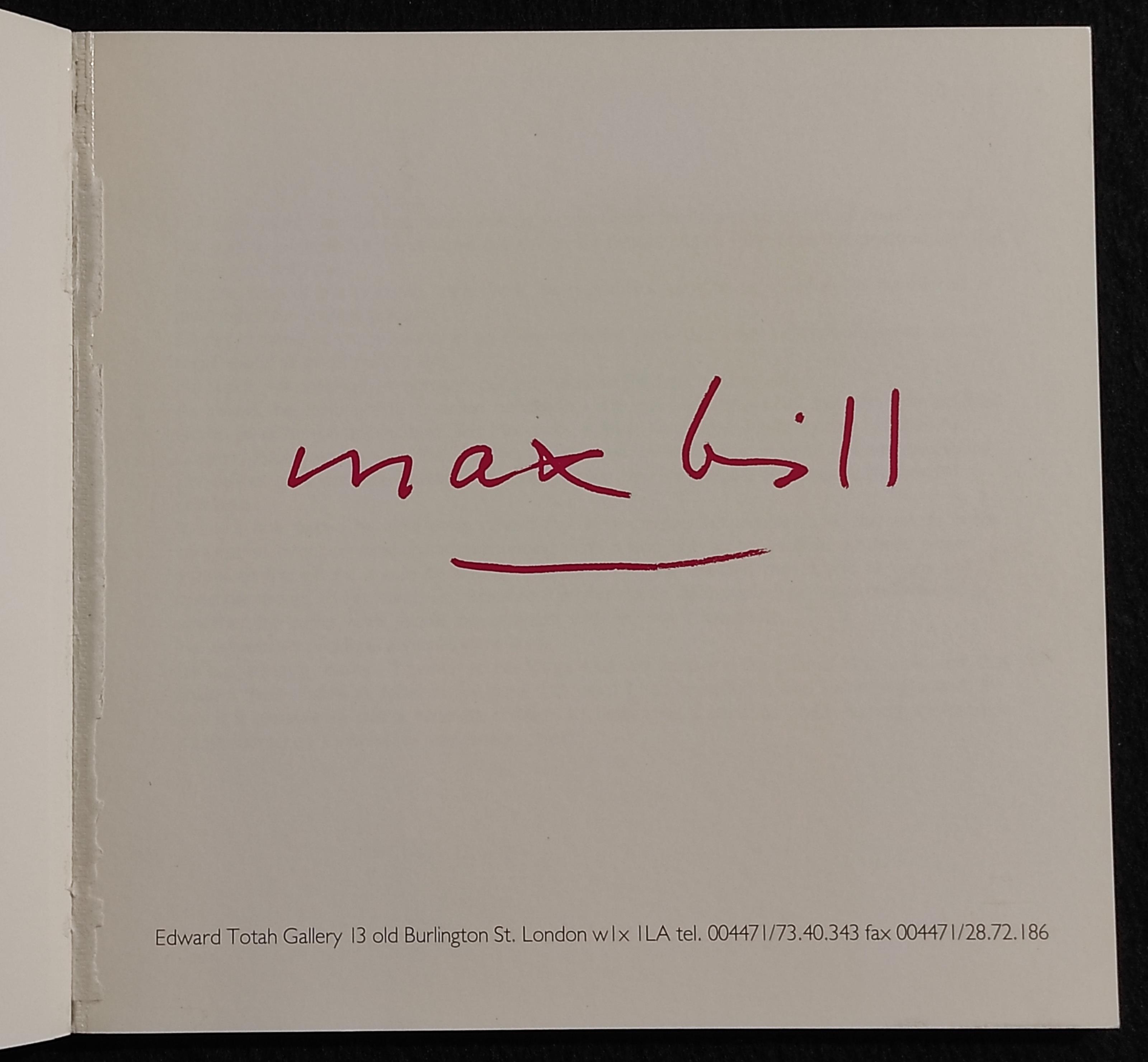 Max Bill - Totah-Seno Edition - 1991