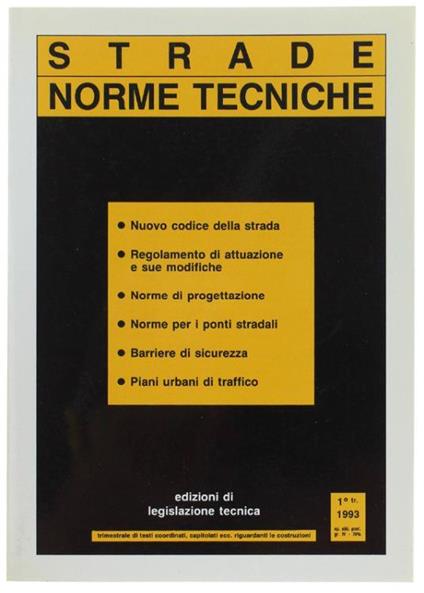 Strade - Norme Tecniche - copertina