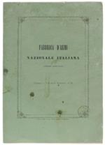 Fabbrica D'armi Nazionale Italiana - Armeria Nazionale. Torino, Via Delle Finanze, N. 19