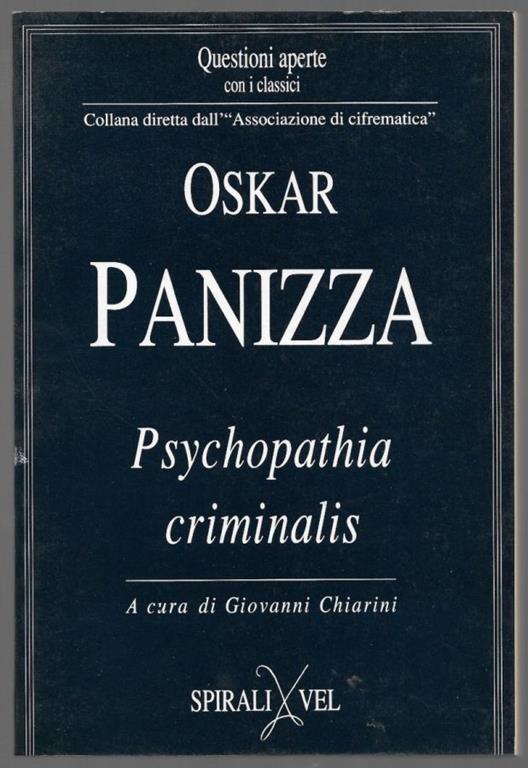 Psychopathia criminalis - Oskar Panizza - copertina