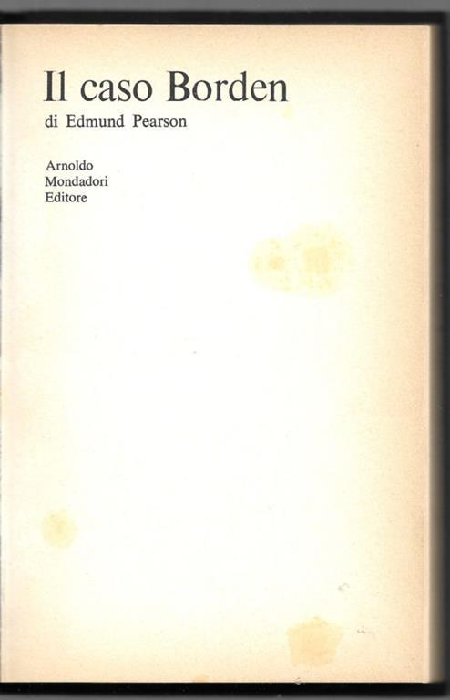 Il caso Borden - Edmund Pearson - copertina