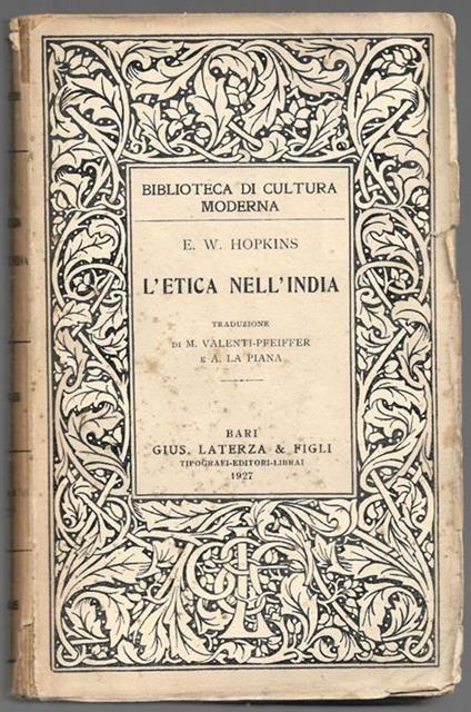 L’etica nell’India - E. Hopkins - copertina