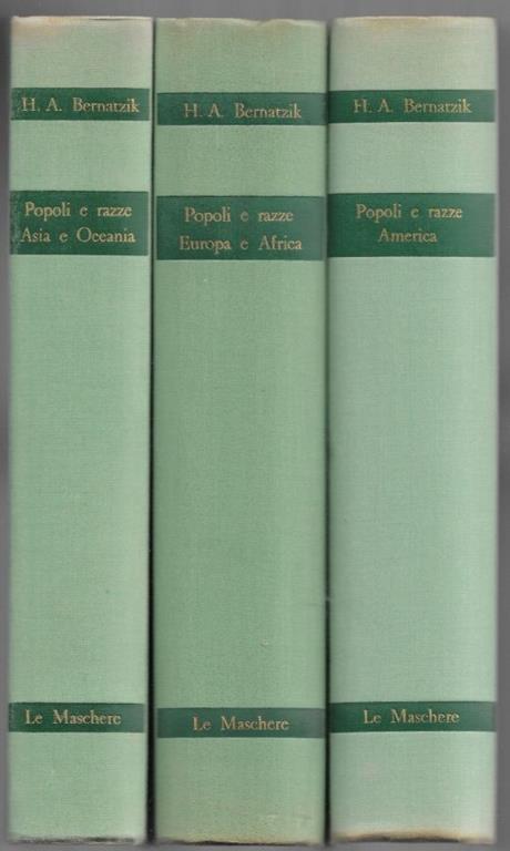 Popoli e razze: Asia e Oceania, Europa e Africa, America – 3 Voll - Hugo A. Bernatzik - copertina