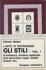 L' arte di distinguere. Gli Stili Vol. I Achitettura. Scultura applicata. Arte decorativa: Legni, metalli, tessuti, ecc.