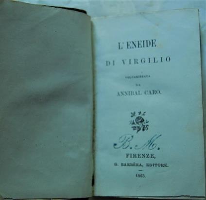 L' Eneide. Volgarizzata Da Annibal Caro - Publio Virgilio Marone - copertina