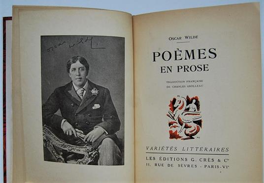 Poemes En Prose - Oscar Wilde - copertina