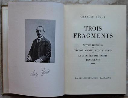 Trois Fragments - Charles Péguy - copertina