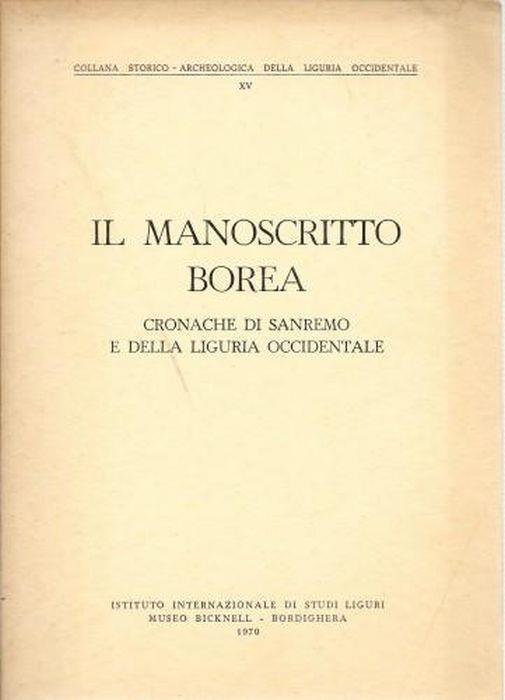 Il Manoscritto Borea. Cronache di Sanremo e della Liguria occidentale - copertina