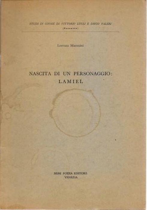 Nascita di un personaggio: Lamiel - Lorenza Maranini - copertina