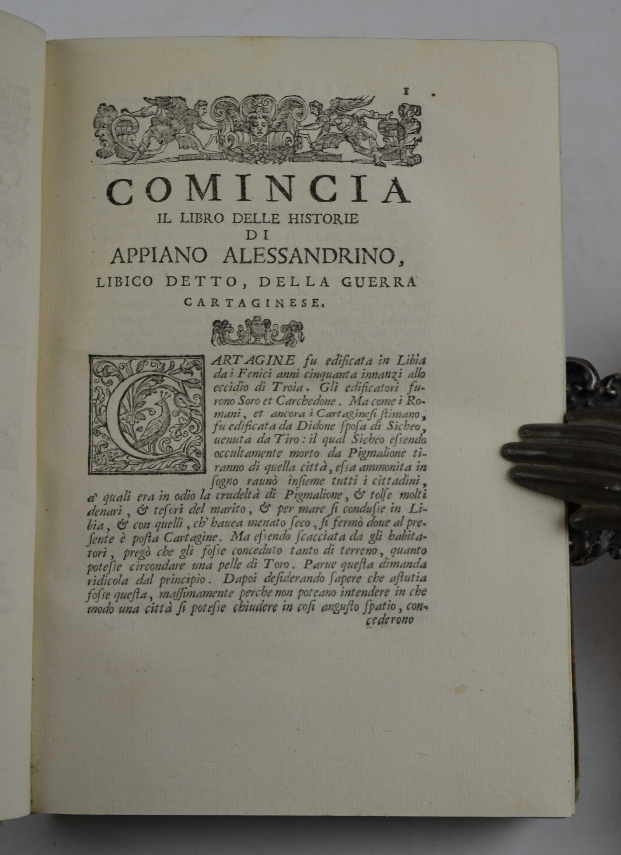 Historia delle guerre civili de' romani di... tradotta da M. Alessandro Braccio secretario fiorentino con i tre Libri del medesimo Appiano ritrovati, e tradotti da M. Lodovico Dolce…