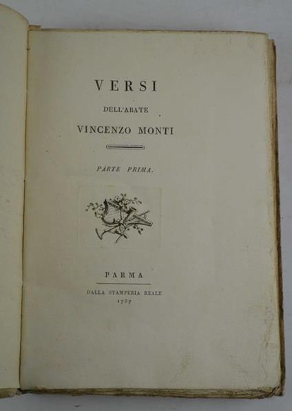Versi - Vincenzo Monti - copertina