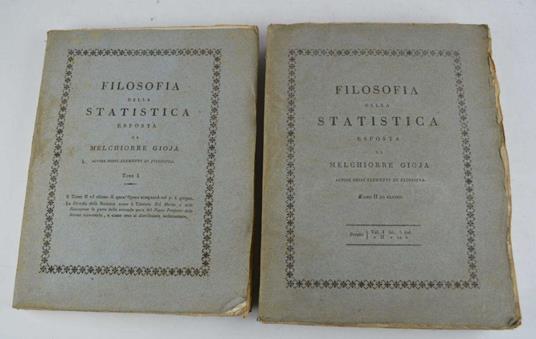 Filosofia della statistica… - Melchiorre Gioja - copertina