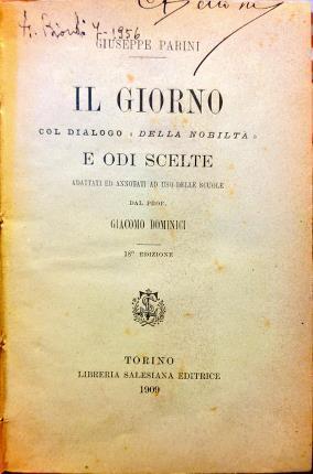 Il giorno - Giuseppe Parini - copertina