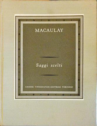 Saggi scelti - Thomas Babington Macaulay - copertina