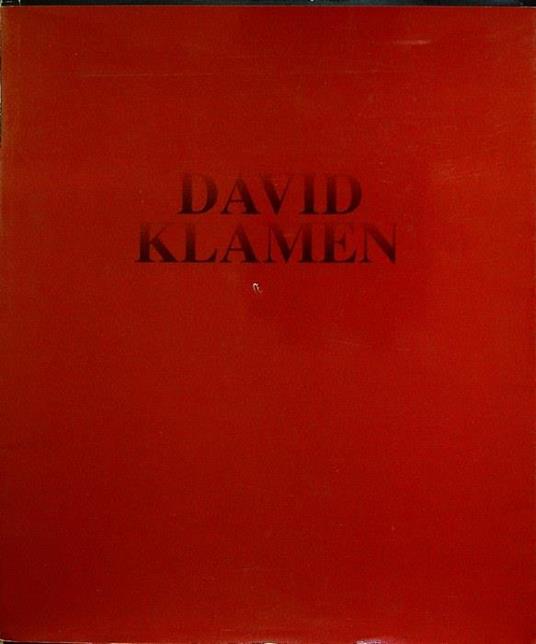 David Klamen - Ludovico Pratesi - copertina