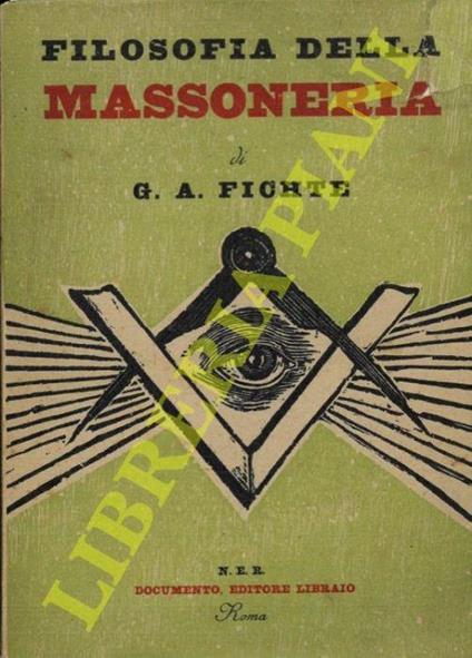 Filosofia della massoneria - J. Gottlieb Fichte - copertina