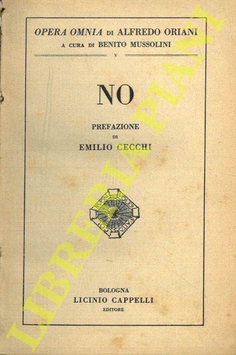 No - Alfredo Oriani - copertina