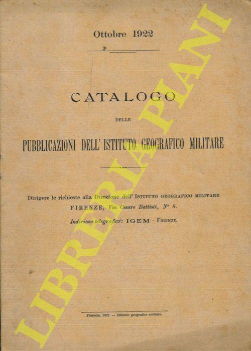 Catalogo delle Pubblicazioni dell’Istituto Geografico Militare - copertina