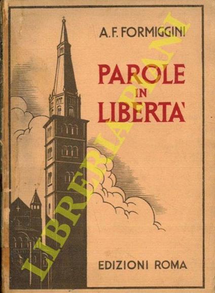 Parole in libertà - A. Formiggini - copertina