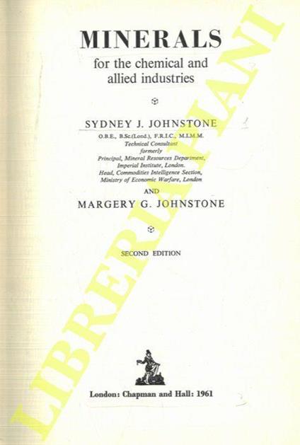 Minerals for the chemical and allied industries - copertina