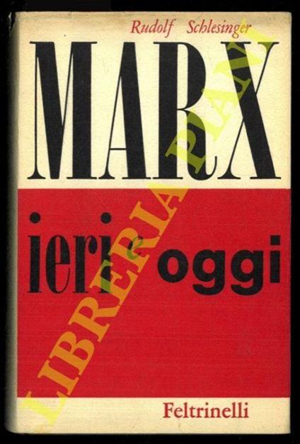 Marx ieri e oggi - Rudolf Schlesinger - copertina