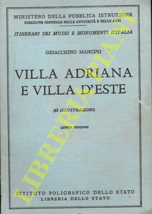 Villa Adriana e Villa d'Este - Gioacchino Mancini - copertina
