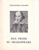 Due Prose Su Shakespeare