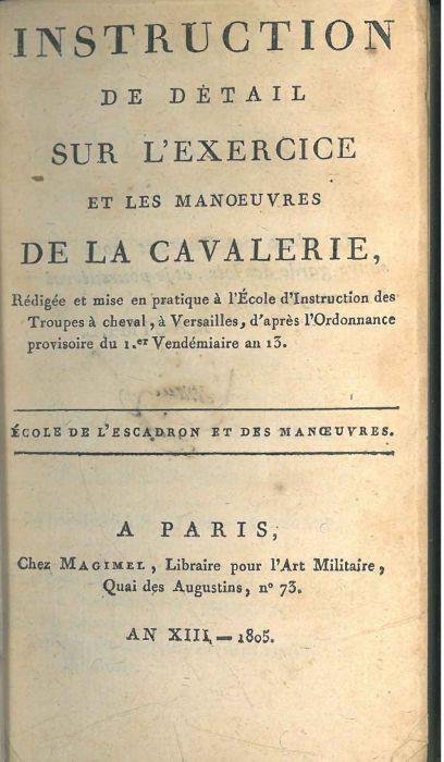 Ecole de l'escadron et des manoeuvres. Fa parte - copertina