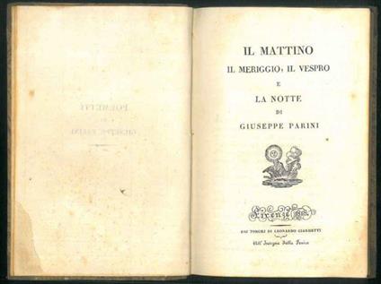 Il Mattino, Il Meriggio, Il Vespro e La notte - Giuseppe Parini - copertina