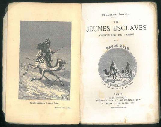 Les Jeunes esclaves. Aventures de terre. Traduction de E. Allouard - Mayne Reid - copertina