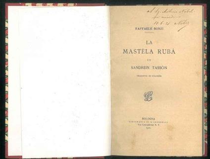 La mastèla rubà. Tradotta in bulgnèis - Alessandro Tassoni - copertina