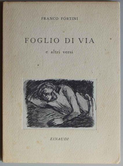 Foglio di via - Franco Fortini - copertina