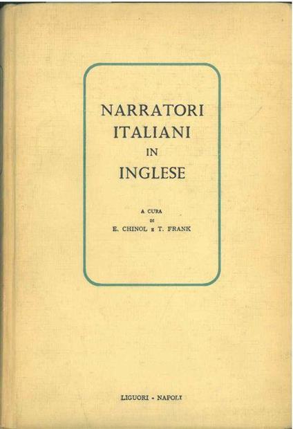 Narratori italiani in inglese - copertina