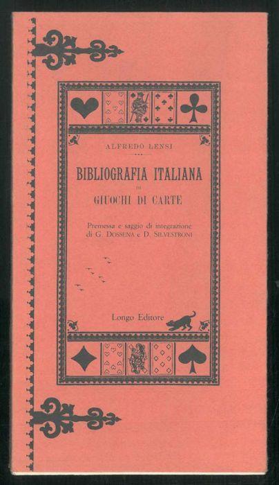 Bibliografia italiana di giuochi di carte - Alfredo Lensi - copertina