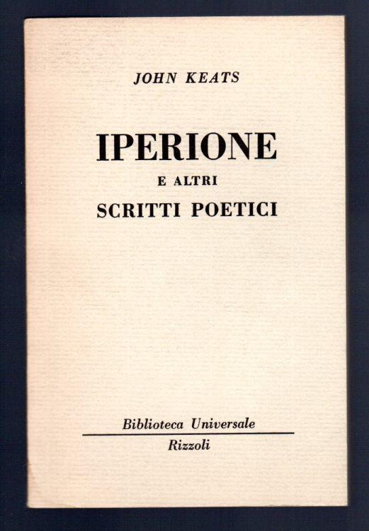 Iperione e altri scritti poetici - John Keats - copertina