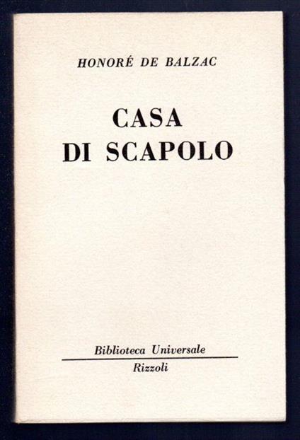 Casa di scapolo - Honoré de Balzac - copertina