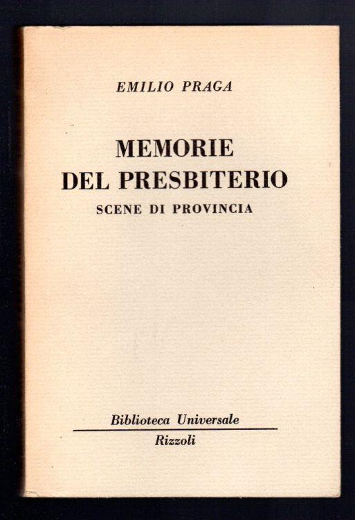 Memorie del presbiterio. Scene di provincia - Emilio Praga - copertina