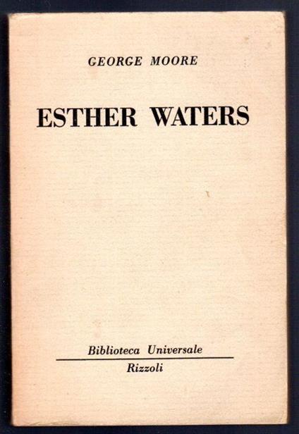 Esther Waters - George Moore - copertina
