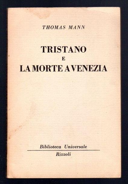 Tristano e la morte a Venezia - Thomas Mann - copertina