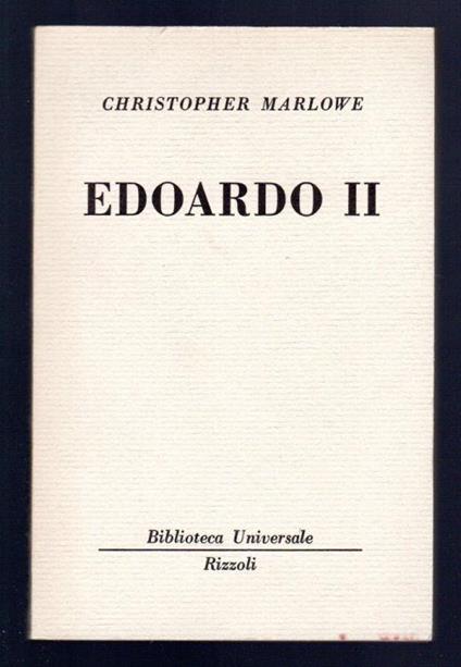 Edoardo II - Christopher Marlowe - copertina