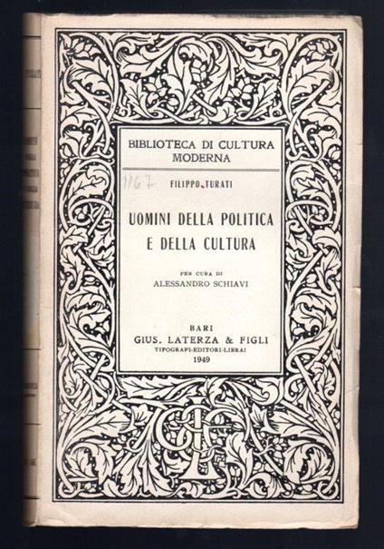 Uomini della politica e della cultura - Filippo Turati - copertina