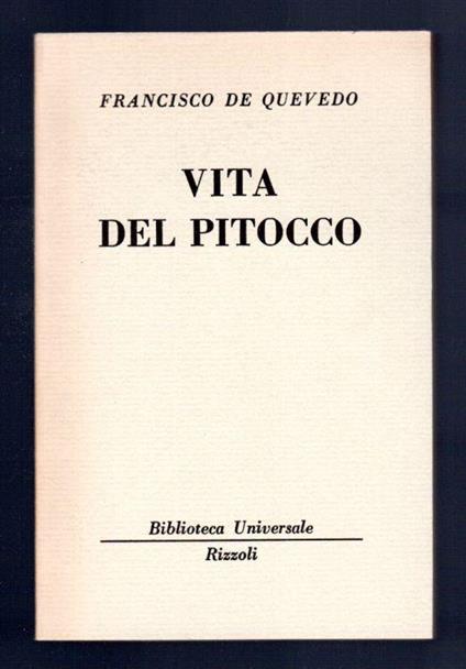 Vita del pitocco - Francisco G. de Quevedo y Villegas - copertina