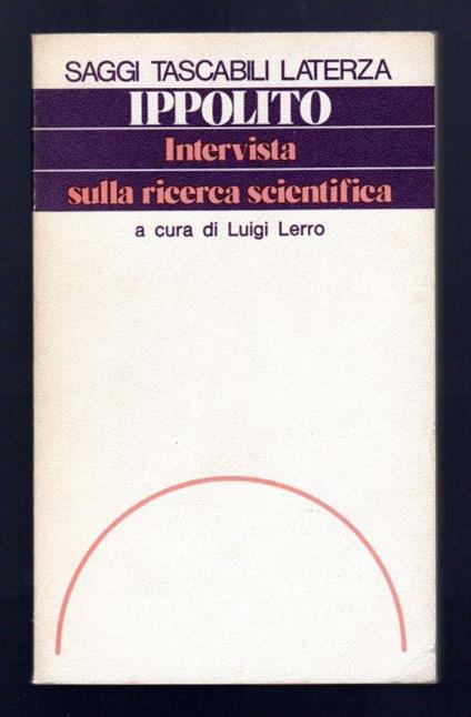 Ippolito. Intervista sulla ricerca scientifica - Luigi Lerro - copertina