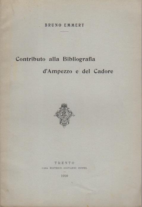 Contributo alla bibliografia d'Ampezzo e del Cadore - copertina