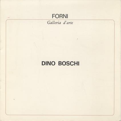 Dino Boschi - copertina