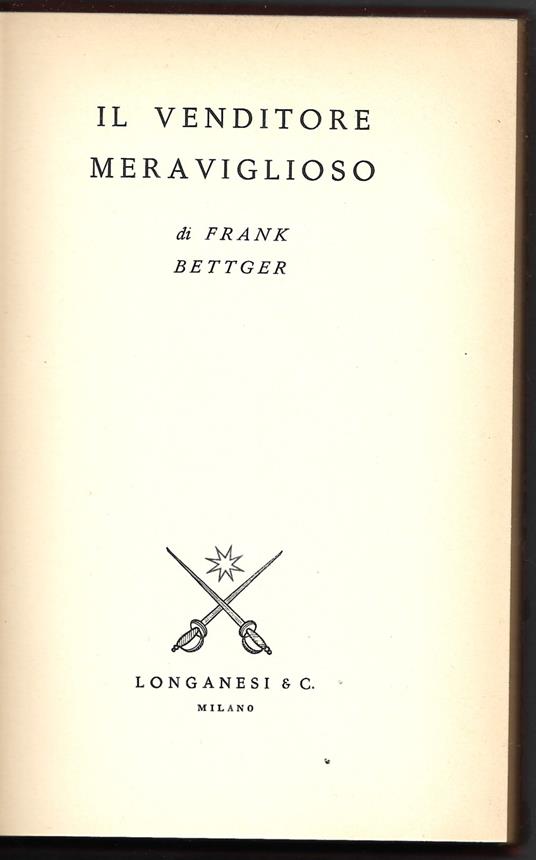 Il venditore meraviglioso - Frank Bettger - copertina